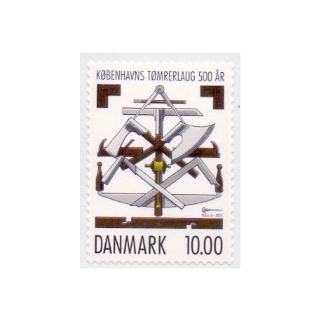 2015. Kbh. Tømmerlaug 500 år. AFA nr. 1834, postfrisk Stemplet FDC
