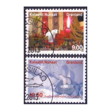 2013. 9,00-10,50 Kr. Julefrimærke. AFA nr 660-61 postfrisk stemplet