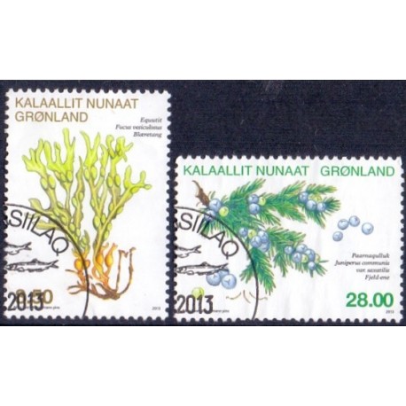 2013. 8,50-28,00 Kr. Grønlandske krydderurter III. AFA nr 647-48 postfrisk stemplet