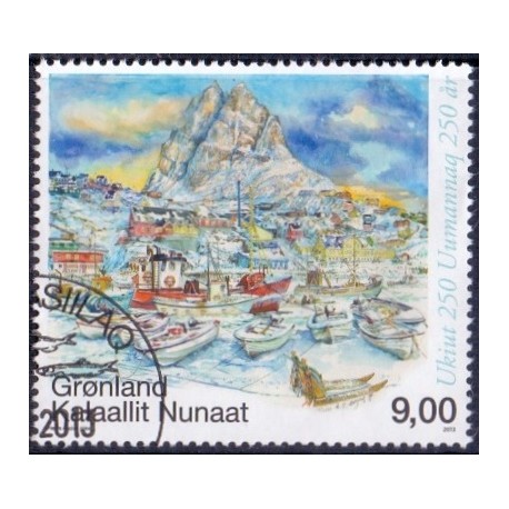 2013. 9,00 Uummanaq 250 år. AFA nr 649 postfrisk stemplet