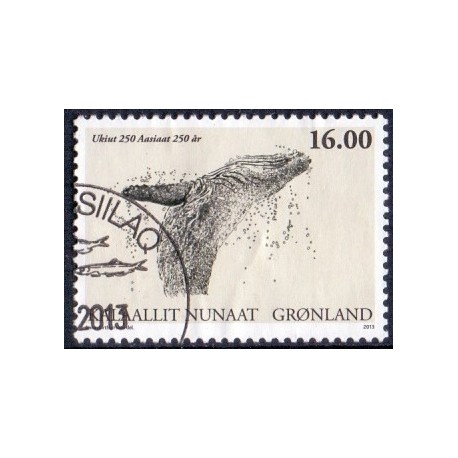 2013. 16,00 Kr. Aasiaat 250 år. AFA nr 650 postfrisk stemplet