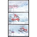 2012, 7,50-36,00 Kr. Grønlands civile luftfartshistorie II. AFA nr 626-28 postfrisk stemplet