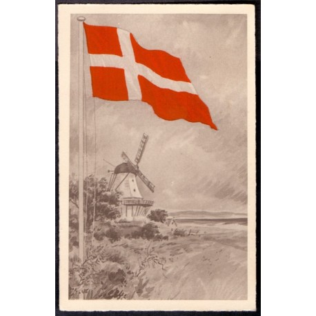 Flag og Mølle, ubrugt  (Witt)