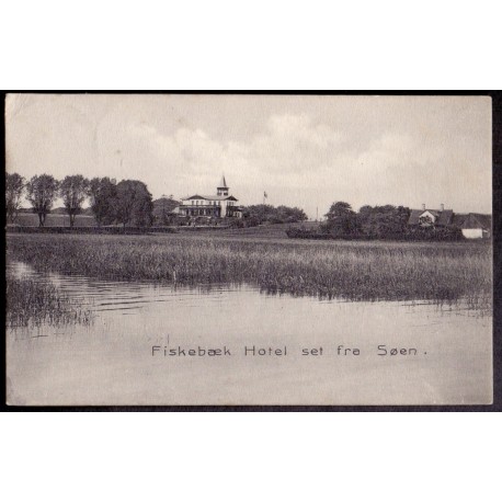 Fiskebæk Hotel set fra Søen, brugt (Stenders)