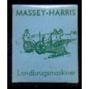 Frimærkepenge 1 øre " Massy-Harris landsbrugsmaskiner" lyseblå
