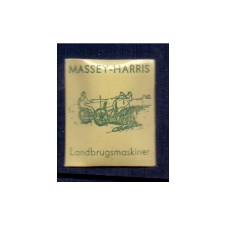 Frimærkepenge 1 øre " Massy-Harris landsbrugsmaskiner" lysegul