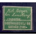 Frimærkepenge 1 Øre "Køb bogen hos Lindberg Gothåb" Grøn