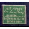 Frimærkepenge 1 Øre "Køb bogen hos Lindberg Gothåb" Grøn