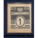 Frimærkepenge 1 øre " Graabjørnene 11 div." lyseblå
