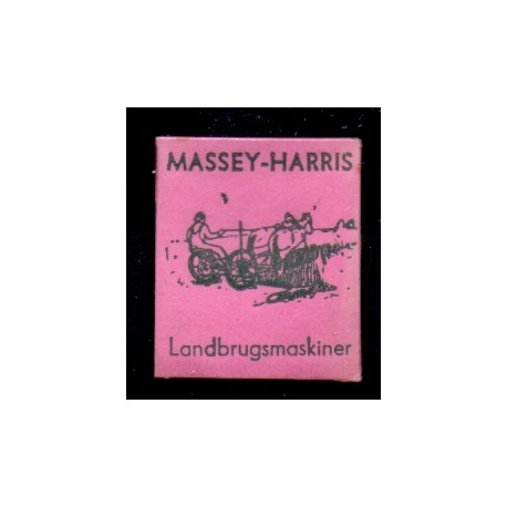 Frimærkepenge 1 øre " Massy-Harris landsbrugsmaskiner" lyserød