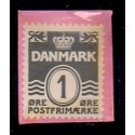Frimærkepenge 1 øre " Massy-Harris landsbrugsmaskiner" lyserød