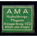 Frimærkepenge 1 Øre " AMA husholdningsmagasin" Grøn