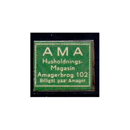 Frimærkepenge 1 Øre " AMA husholdningsmagasin" Grøn