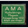Frimærkepenge 1 Øre " AMA husholdningsmagasin" Grøn