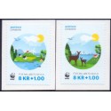 2016. WWF Verdensnaturfonden. AFA nr. 1845-46, postfrisk Stemplet FDC