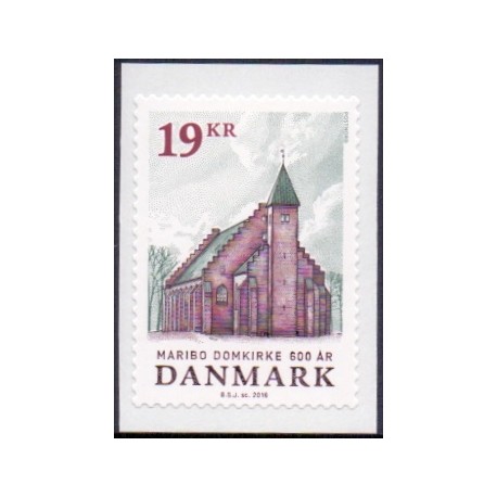 2016. Maribo Domkirke 600 år. AFA nr. 1844, postfrisk Stemplet FDC