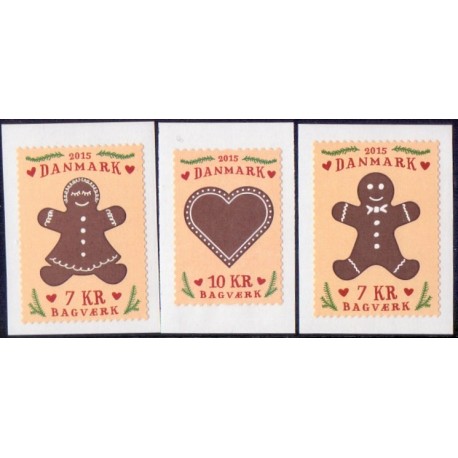 2015. Bagværk. AFA nr. 1835-37, postfrisk, postfrisk Stemplet FDC