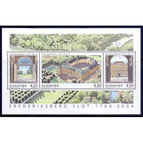 2004. Frederikberg slot, AFA 1394, i postfrisk miniark Stemplet FDC