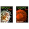 Færøerne 2012. 6,50-10,50 Kr. Søanemoner fra frimærkehæfte AFA nr. 737-39E Postfrisk stemplet