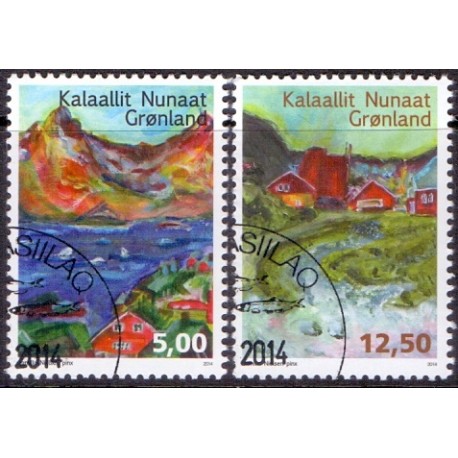2014. 5,00-12,50 Kr. Grønlandske sange I. AFA nr 662-63 postfrisk stemplet