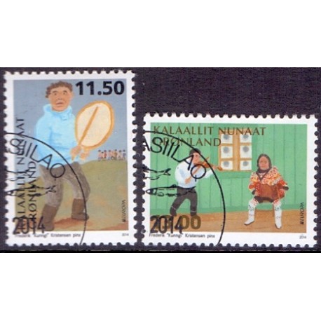 2014. 11,50-13,00 Kr. Europamærker / CEPT. AFA nr. 665-66 postfrisk stemplet