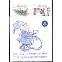 Sverige 2004. Julemærke. AFA nr. 2366-69,  postfrisk hæfte sammentryk stemplet  hæfte FDC parstykkke
