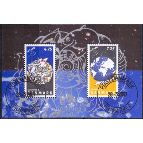 2007. Galathea 3, AFA nr. 1507, i postfrisk miniark  Stemplet FDC