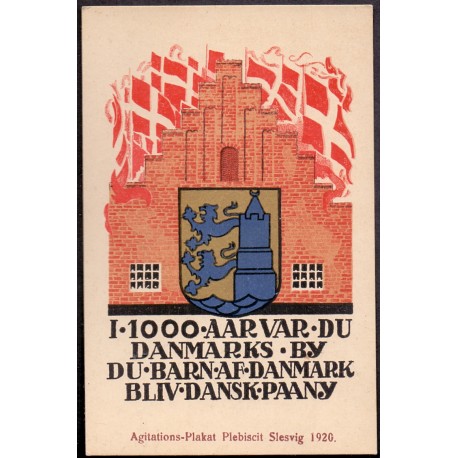 Plakat Plebiscit Agitations-Plakat. Slesvig 1920	Ubrugt