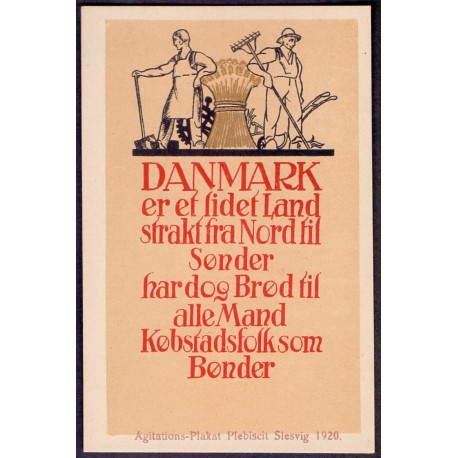 Plakat Plebiscit Agitations-Plakat. Slesvig 1920	Ubrugt