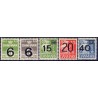 1940. Provisorier. AFA nr. 261-65 (uden a nr.) postfrisk  Stemplet FDC