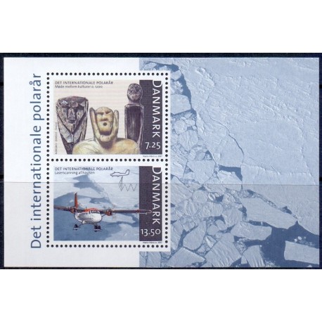 2007. International Polarår, AFA nr. 1499, i postfrisk miniark  Stemplet FDC