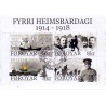 Færøerne 2014. 100 året siden WWI. AFA nr. 813 Postfrisk miniark stemplet