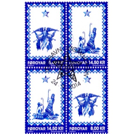 Færøerne 2014. Juleevangeliet 2. AFA nr. 816-17 Postfrisk  stemplet