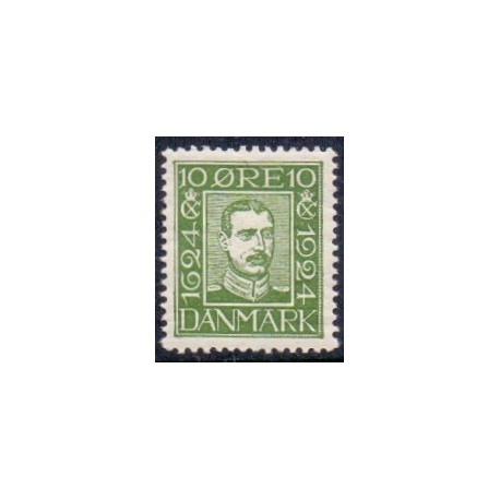 1924. Postvæsnets jubilæum. 10 Øre, AFA nr. 132 postfrisk Ubrugt Stemplet FDC