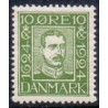 1924. Postvæsnets jubilæum. 10 Øre, AFA nr. 132 postfrisk Ubrugt Stemplet FDC