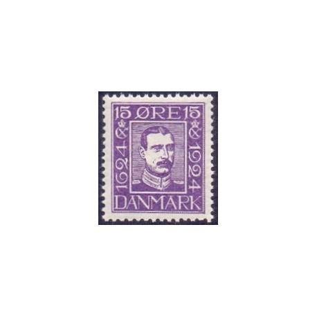 1924. Postvæsnets jubilæum. 15 Øre, AFA nr. 136 postfrisk    Ubrugt Stemplet FDC