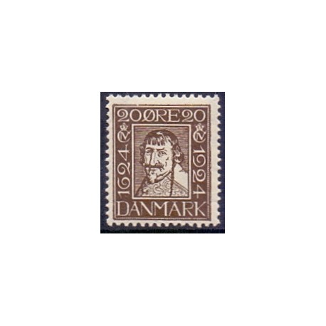 1924. Postvæsnets jubilæum. 20 Øre, AFA nr. 141 postfrisk    Ubrugt Stemplet FDC