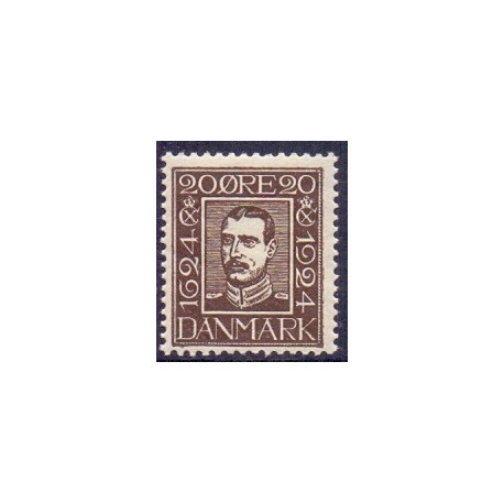 1924. Postvæsnets jubilæum. 20 Øre, AFA nr. 143 postfrisk    Ubrugt Stemplet FDC