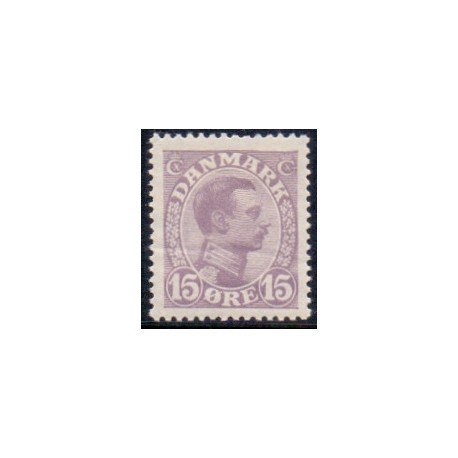 1913.  Chr X. 15 Øre,  matlilla, AFA nr. 70a, postfrisk   Ubrugt Stemplet FDC