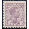 1913.  Chr X. 15 Øre,  matlilla, AFA nr. 70a, postfrisk   Ubrugt Stemplet FDC