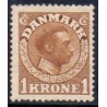 1913.  Chr X. 1 kr.  AFA nr. 75, postfrisk  Ubrugt Stemplet FDC