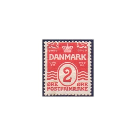1913-14.  Bølgelinietype 2 Øre, tp. I.  AFA nr. 78, postfrisk Ubrugt Stemplet FDC