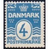 1913-14.  Bølgelinietype 4 Øre, AFA nr. 80, postfrisk   Ubrugt Stemplet FDC