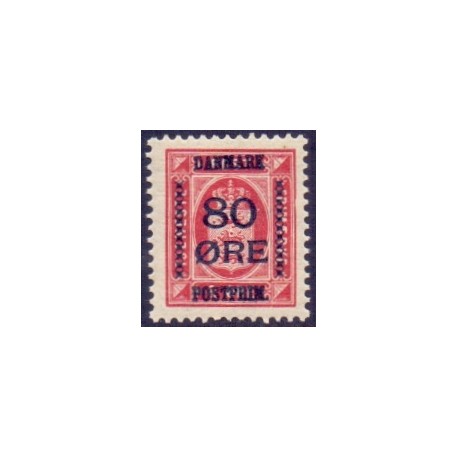 1915. 80/8 Øre provisorier, AFA nr. 83, postfrisk  Ubrugt Stemplet FDC