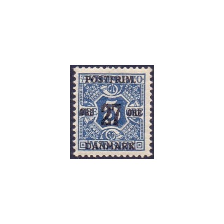 1918. 27-Øres provisorier. VM Krone, AFA nr. 86x, postfrisk    Ubrugt Stemplet FDC