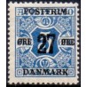1918. 27-Øres provisorier. VM kors, AFA nr. 86, postfrisk    Ubrugt Stemplet FDC
