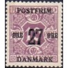 1918. 27-Øres provisorier. VM kors, AFA nr. 89  postfrisk    Ubrugt Stemplet FDC