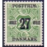 1918. 27-Øres provisorier. VM kors, AFA nr. 90  postfrisk    Ubrugt Stemplet FDC