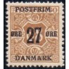 1918. 27-Øres provisorier. VM krone, AFA nr. 94  postfrisk    Ubrugt Stemplet FDC