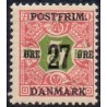 1918. 27-Øres provisorier. VM krone, AFA nr. 96  postfrisk    Ubrugt Stemplet FDC